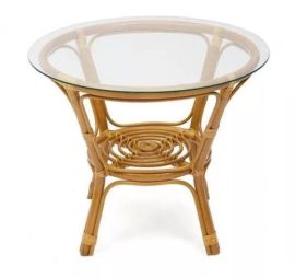 Стол Багама круглый без плетеной столешницы (Мёд) | фото